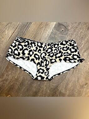 Victoria’s Secret PINK Leopard Print Ruched Low Rise BoyShort Panties VS Small S